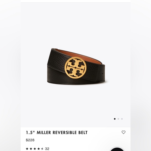 Tory Burch Accessories - Tory Burch Belt 1.5" MILLER REVERSIBLE BELT